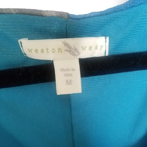 Blue Patterned Women's Top - Picture 5 of 5